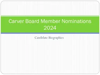 Carver Board Member Nominations 2024 Candidate Biographies