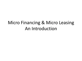 Introduction to Microfinance and Microleasing