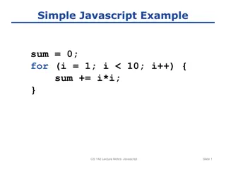 JavaScript Programming Concepts Overview