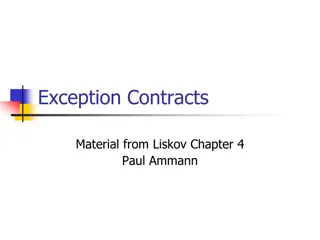 Understanding Exceptions and Contracts in Software Development