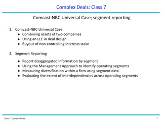 Understanding Comcast-NBC Universal Deal and Segment Reporting