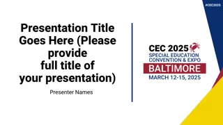 Creating Accessible Presentations for CEC 2025