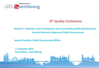 Transparency and Accountability in Public Procurement: CERPP Case Study
