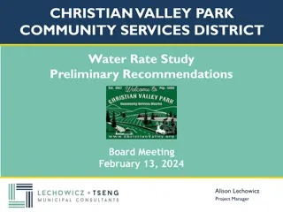 Christian Valley Park Water Rate Study Recommendations