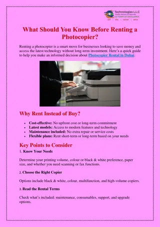 What Should You Know Before Renting a Photocopier?