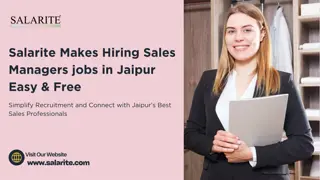 Salarite Makes Hiring Sales Managers jobs in Jaipur Easy & Free