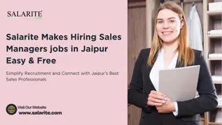 Salarite Makes Hiring Sales Managers jobs in Jaipur Easy & Free