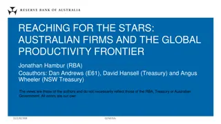 Insights into Australian Firms and Global Productivity Frontier