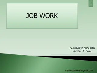 Special Provisions for Job Work under GST Act