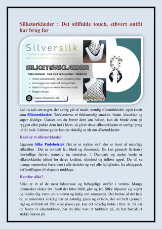 Silketørklæder