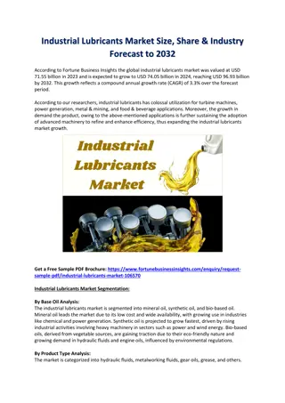 Industrial Lubricants Market Size, Share & Industry Forecast to 2032