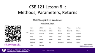 Understanding Methods, Parameters, and Returns in Programming