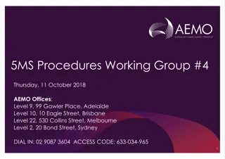 Procedures Working Group Meeting - 11 October 2018 Agenda & Updates