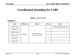IEEE 802.11-24/1582r1 Coordinated Sounding for CoBF Presentation
