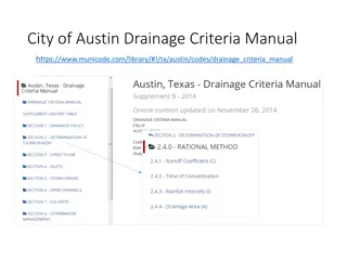 Austin Drainage Criteria Manual and Rational Method Source