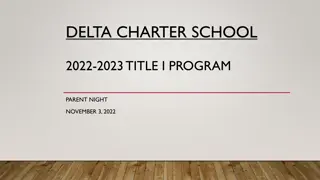 Understanding Title I Program at Delta Charter School - Important Information for Parents