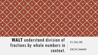 Understanding Division of Fractions by Whole Numbers in Context