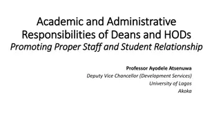 Responsibilities of Deans and HODs in Academic Settings