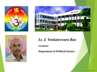 Lecturer Lt. J. Venkateswara Rao - Political Science Department