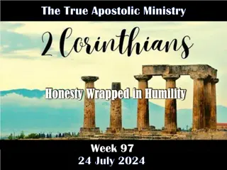 True Apostolic Ministry in 2 Corinthians - Study Overview