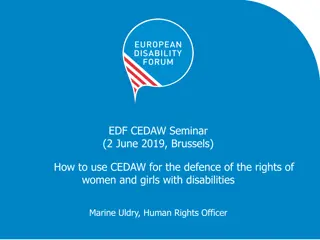 Empower Women and Girls with Disabilities using CEDAW
