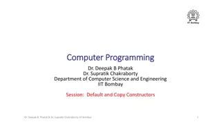 IIT Bombay Lecture on Constructors and Classes