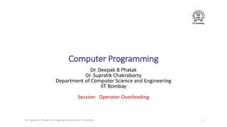 Customizing Operators for Classes at IIT Bombay