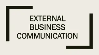 Understanding External Business Communication in Organizations