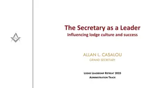 The Secretary as a Lodge Leader: Influencing Culture and Success