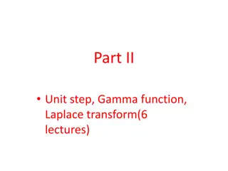 Understanding Unit Step Functions, Gamma Function, and Laplace Transform Concepts