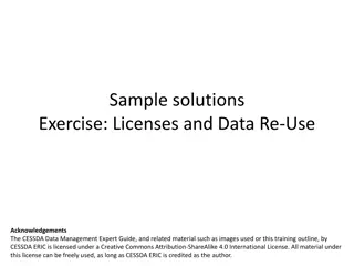 Licensing and Data Re-Use Solutions in Research Projects