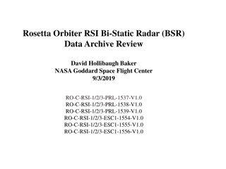 Review of Rosetta Orbiter Radar Data Archive Findings
