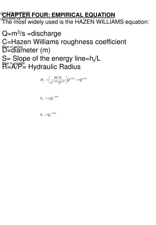 Hazen Williams Equation for Pipe Flow Analysis