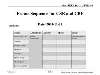 IEEE 802.11-24/2124r1 Frame Sequence for Coordinated Spatial Reuse and Beamforming
