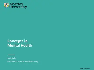 Understanding Concepts in Mental Health: Definitions and Models