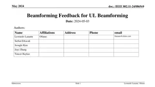 UL Beamforming Feedback for IEEE 802.11-24: Enhancing Wireless Communication