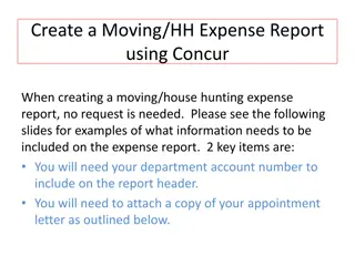 Efficient Steps for Creating a Moving/HH Expense Report in Concur