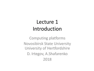 Understanding Computing Platforms and Languages