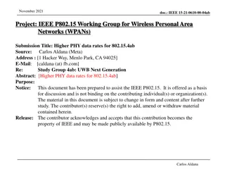 Enhancing PHY Data Rates for Wireless Personal Area Networks