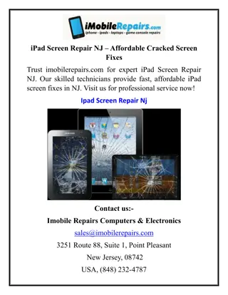 iPad Screen Repair NJ – Affordable Cracked Screen Fixes
