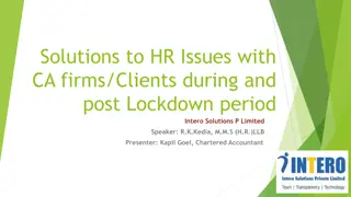 HR Solutions for CA Firms and Clients During and Post Lockdown