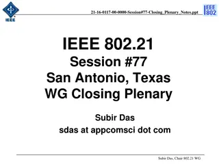 IEEE 802.21 Session #77 Closing Plenary Notes