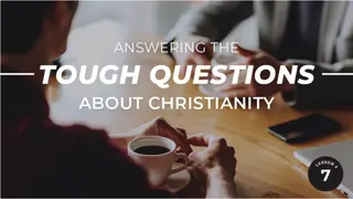 Answering Tough Questions About Christianity: Bible Contradictions Explained