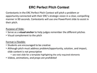 ERC Perfect Pitch Contest Guidelines and Criteria