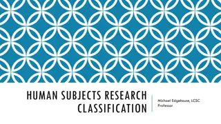 Understanding Human Subjects Research Classification