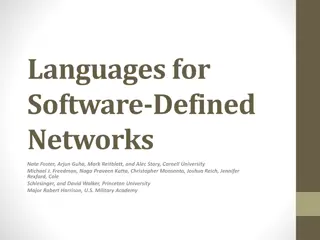 Optimizing Software-Defined Networks with Frenetic Project and Query Language Design Considerations