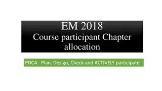 EM 2018 Course Participant Chapter Allocation and Responsibilities