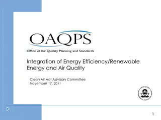 Integration of Energy Efficiency and Renewable Energy in Air Quality Plans