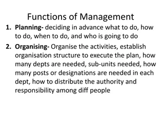 Essential Functions of Management and Coordination