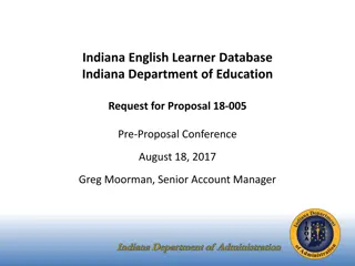 Opportunity for Vendors: Indiana English Learner Database RFP